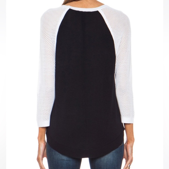 Rag & Bone, Lexie Colorblocked, Dark Navy & White Cut Out, 3/4 Sleeve’s. Large - Picture 5 of 15